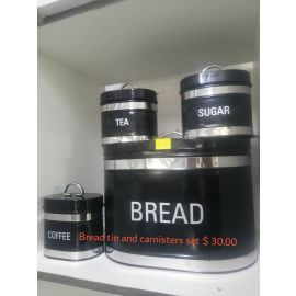 bread tin & carnisters (set of 4)