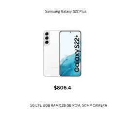 Samsang galaxy S22 Plus (5G LTE, 8GB RAM, 128GB ROM, 50MP CAM)